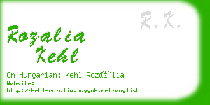 rozalia kehl business card